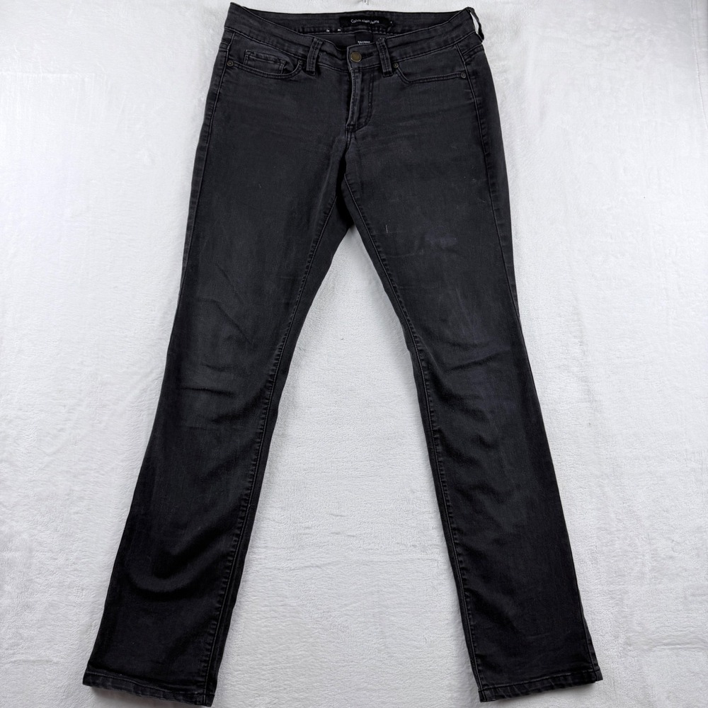 Calvin Klein Jeans Denim Pants Black Straight Leg Size 4